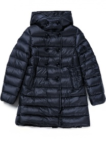 Стеганый пуховик с капюшоном Moncler Enfant