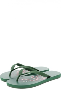 Резиновые шлепанцы на подошве с принтом Gucci