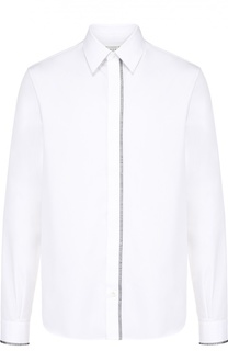Хлопковая рубашка с контрастной отделкой Maison Margiela