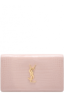 Сумка Monogram с тиснением под крокодила Saint Laurent