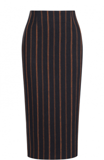Льняная юбка-карандаш в контрастную полоску Stella Jean