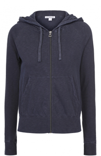 Хлопковый кардиган на молнии с капюшоном James Perse