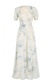 Хлопковое платье-миди с запахом и цветочным принтом Denim&amp;Supply by Ralph Lauren