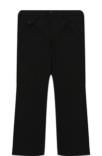 Хлопковые брюки прямого кроя с аппликациями Dolce &amp; Gabbana