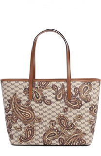 Сумка-тоут Emry Large с принтом и отделкой из кожи MICHAEL Michael Kors