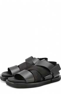 Кожаные сандалии с эластичными лентами Cinzia Araia