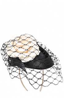 Шляпа с декором и кружевом Philip Treacy