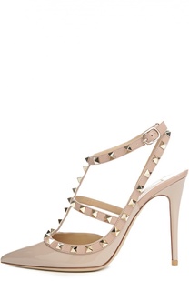 Лаковые туфли Rockstud с ремешками Valentino