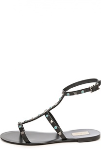 Кожаные сандалии Rockstud Rolling с ремешками Valentino