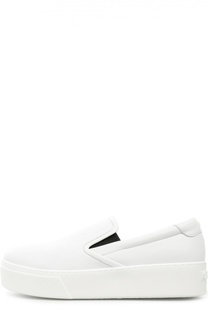 Кожаные слипоны K-PY Tiger с тиснением Kenzo