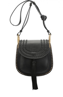 Кожаная сумка Hudson small с плетением и металлическим декором Chloé