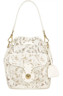 Сумка Ricky Drawstring small из ажурной кожи Ralph Lauren