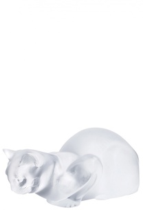 Скульптура Crouching Cat Lalique