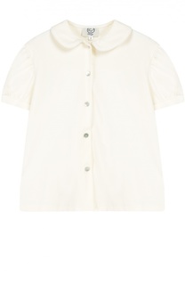 Хлопковая блуза с коротким рукавом Caf