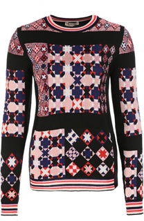 Пуловер прямого кроя с ярким принтом и круглым вырезом Emilio Pucci