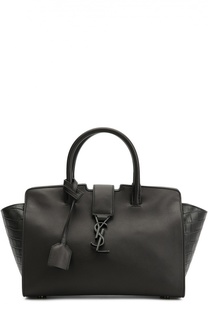 Сумка Monogram Downtown Cabas с отделкой из тисненой кожи Saint Laurent