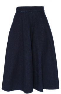 Джинсовая расклешенная юбка с бахромой Moncler