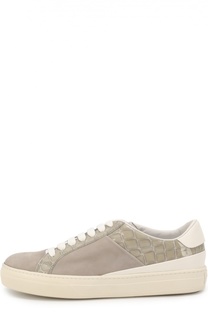 Кожаные кеды с тиснением Tod’s