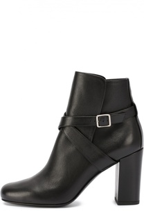 Кожаные ботильоны Babies с ремешками Saint Laurent