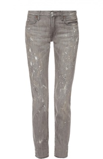 Укороченные джинсы прямого кроя с декоративной отделкой Polo Ralph Lauren