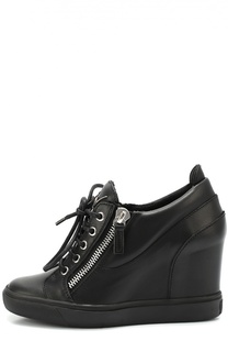 Кожаные кеды Sonya на танкетке Giuseppe Zanotti Design