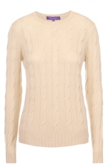 Приталенный кашемировый пуловер фактурной вязки Ralph Lauren