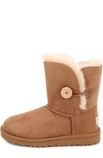 Замшевые полусапоги с пуговицей UGG Australia