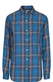 Хлопковая блуза в клетку с накладным карманом Denim&amp;Supply by Ralph Lauren