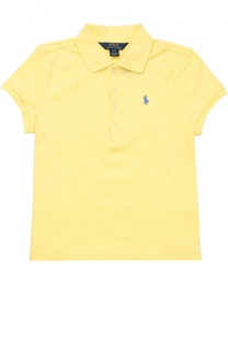 Хлопковое поло с вышитым логотипом бренда Polo Ralph Lauren