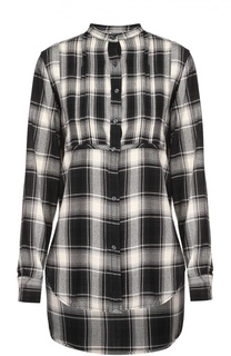 Блуза в клетку с удлиненной спинкой и воротником-стойкой Denim&amp;Supply by Ralph Lauren