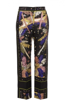 Укороченные шелковые брюки с ярким принтом Emilio Pucci