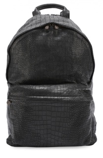 Кожаный рюкзак с тиснением под крокодила Officine Creative