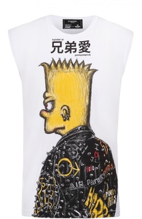 Хлопковая майка с принтом Dom Rebel