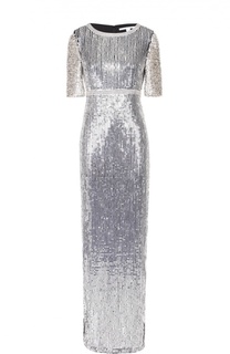 Облегающее платье-макси с пайетками и высоким разрезом Diane Von Furstenberg