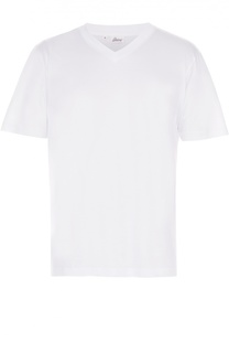Хлопковая футболка с V-образным вырезом Brioni