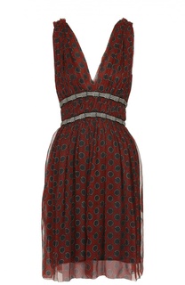 Шелковое приталенное мини-платье с V-образным вырезом Isabel Marant Etoile