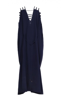 Шелковое приталенное платье-макси Lazul