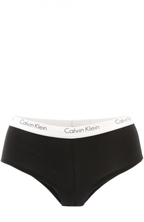 Хлопковые трусы-слипы с логотипом бренда Calvin Klein
