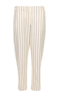 Укороченные брюки прямого кроя в полоску Victoria by Victoria Beckham