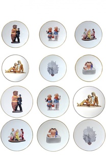 Набор из 12-ти тарелок (6+6) Banality Series Jeff Koons Bernardaud