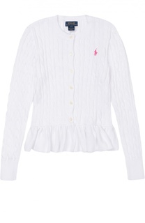 Кардиган джерси с оборками Polo Ralph Lauren