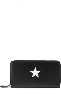 Кожаное портмоне на молнии с отделением для кредитных карт Givenchy