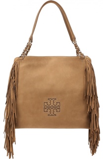 Замшевая сумка Harper Fringe с бахромой Tory Burch