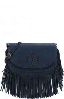 Замшевая сумка Harper Fringe Mini Tory Burch