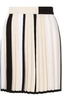 Плиссированная мини-юбка в контрастную полоску MRZ