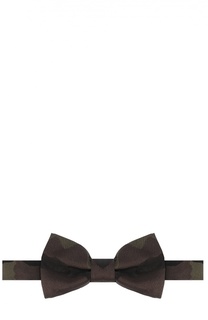 Шелковый галстук-бабочка с камуфляжным принтом Valentino