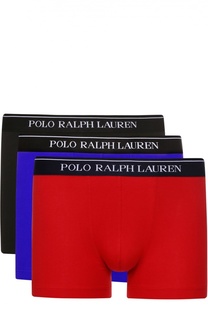 Комплект из трех хлопковых боксеров с широкой резинкой Ralph Lauren