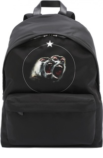 Рюкзак с принтом и внешним карманом на молнии Givenchy