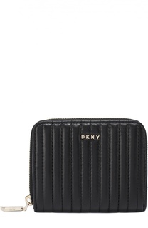 Портмоне из стеганой кожи на молнии DKNY