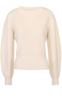Приталенный пуловер фактурной вязки с объемными рукавами Isabel Marant